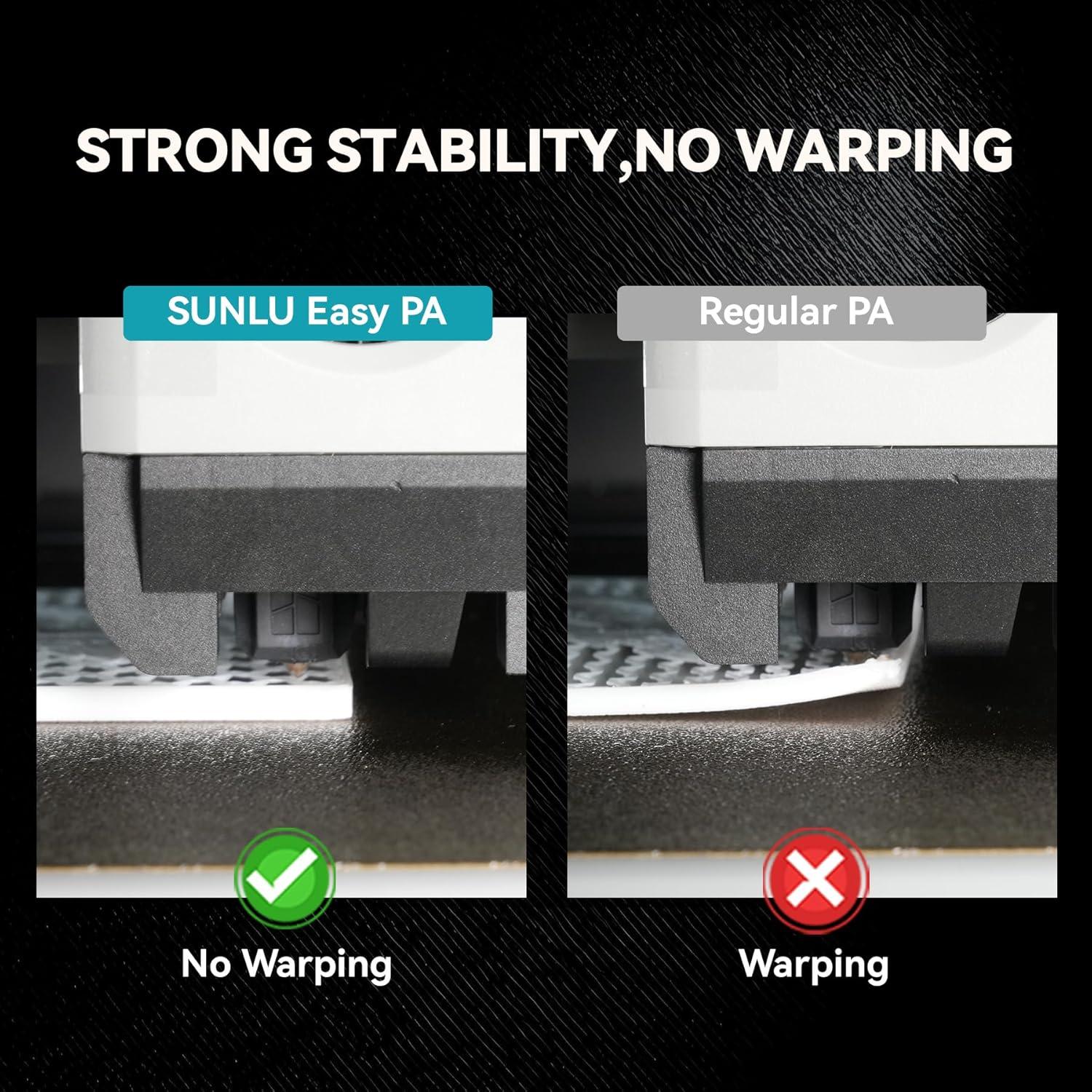 imageSUNLU 500G PA12CF 3D Filament 175mm Carbon Fiber Nylon Filament Excellent Wear ampamp Oil Resistance HeatResistant Spool Engineering Filament Dimensional Accuracy 002mm 05KG Spool Black1kg Easy Nylon Natural Whtie