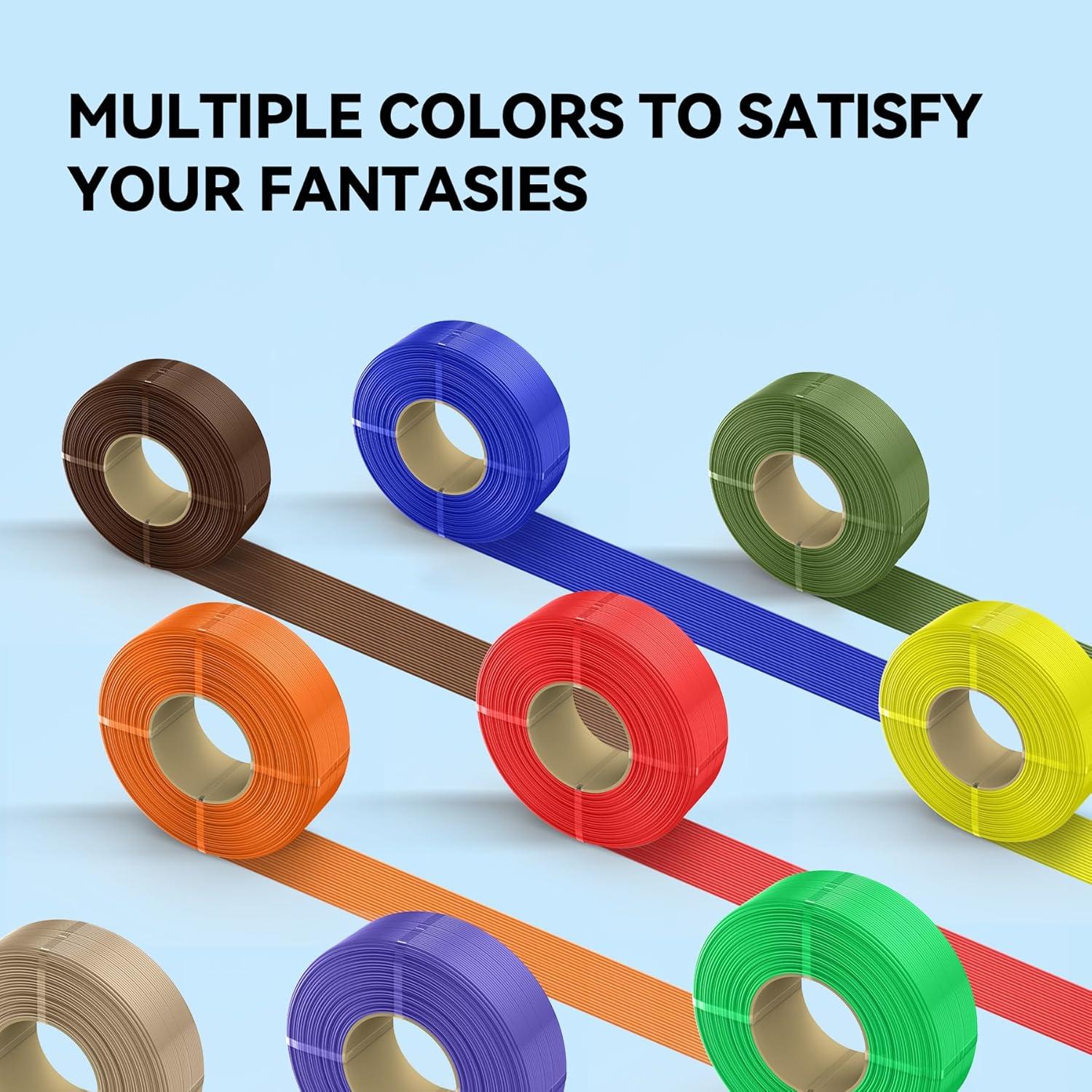 imageSUNLU 500g PLA Refill Filament 175mm Refill PLA 3D Printer Filament Suitable for Bambu Lab Filament and SUNLU Reusable spools Dimensional Accuracy  002 mm 05kg per Spool 4 Pcs 4 White05kg4 Blackblackblackblack