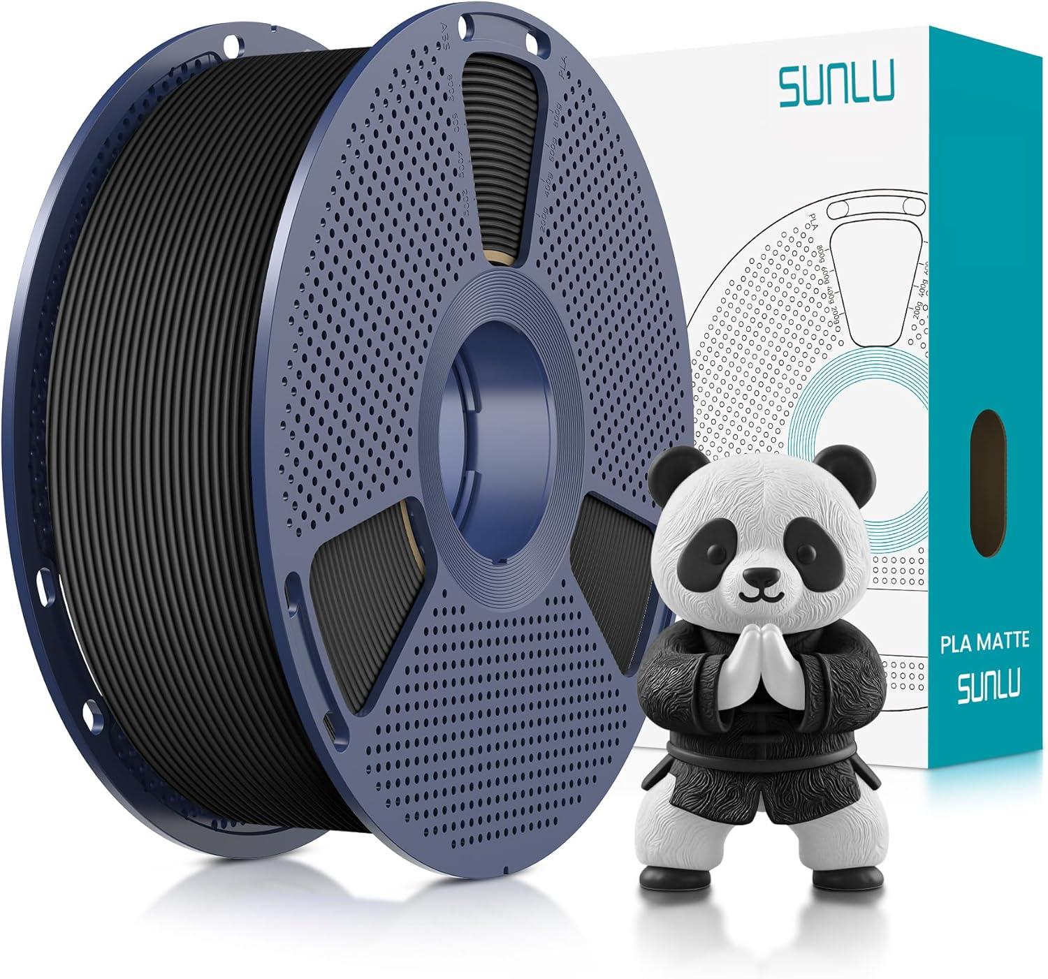 imageSUNLU Dual Color Matte PLA Filament 175mm Matte 3D Printer PLA Filament PLA Filament 1kg Spool 22lbs Dimensional Accuracy  002mm Orange Red1000g Pla Black