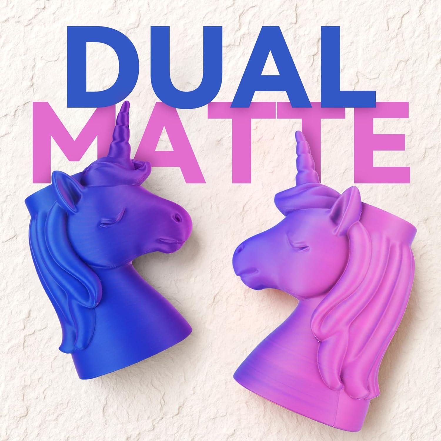 imageSUNLU Dual Color Matte PLA Filament 175mm Matte 3D Printer PLA Filament PLA Filament 1kg Spool 22lbs Dimensional Accuracy  002mm Orange Red8 Colors Pla Matte Dual