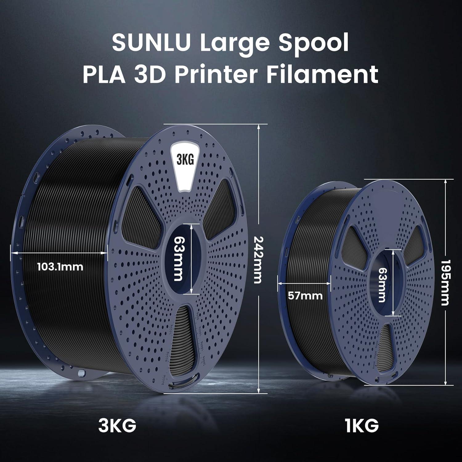 imageSUNLU Dual Color Matte PLA Filament 175mm Matte 3D Printer PLA Filament PLA Filament 1kg Spool 22lbs Dimensional Accuracy  002mm Orange RedLarge Spool Pla Matte White