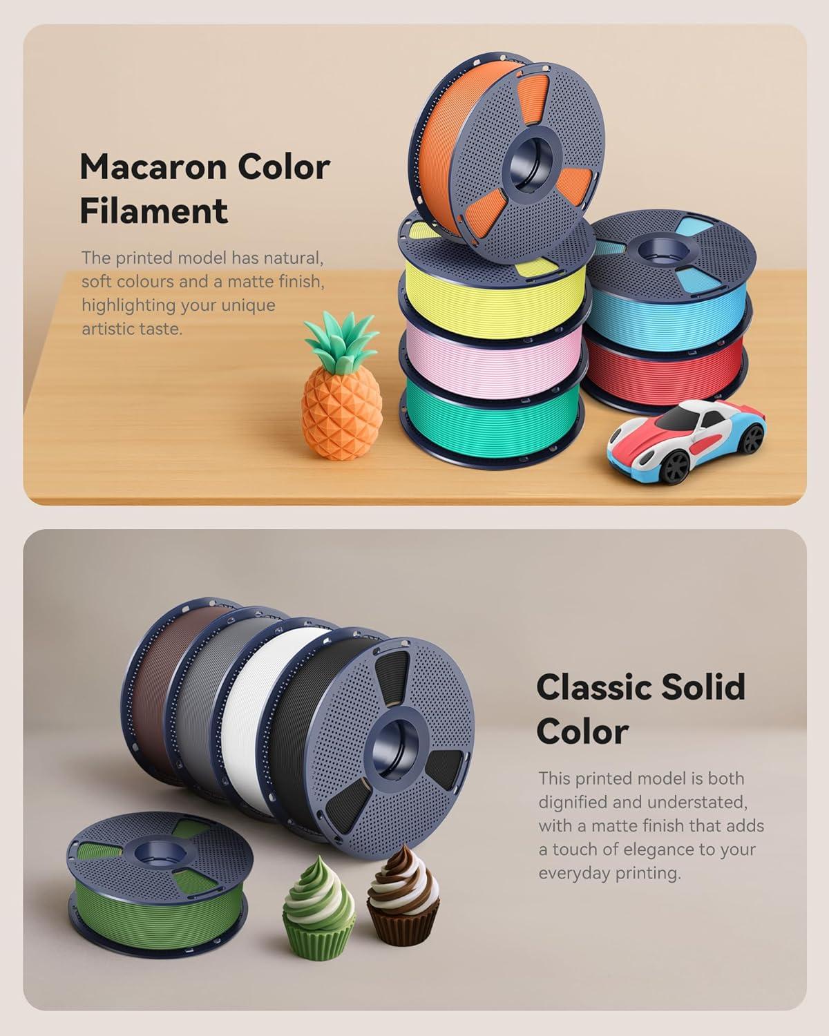 imageSUNLU High Speed PLA Classic 3D Filament 175mm600mms High Toughness PLA FilamentMatte Texture NoTanglingFit Most FDM Printers Dimensional Accuracy  002mm 1kg SpoolChocolate1kg Cherry Red