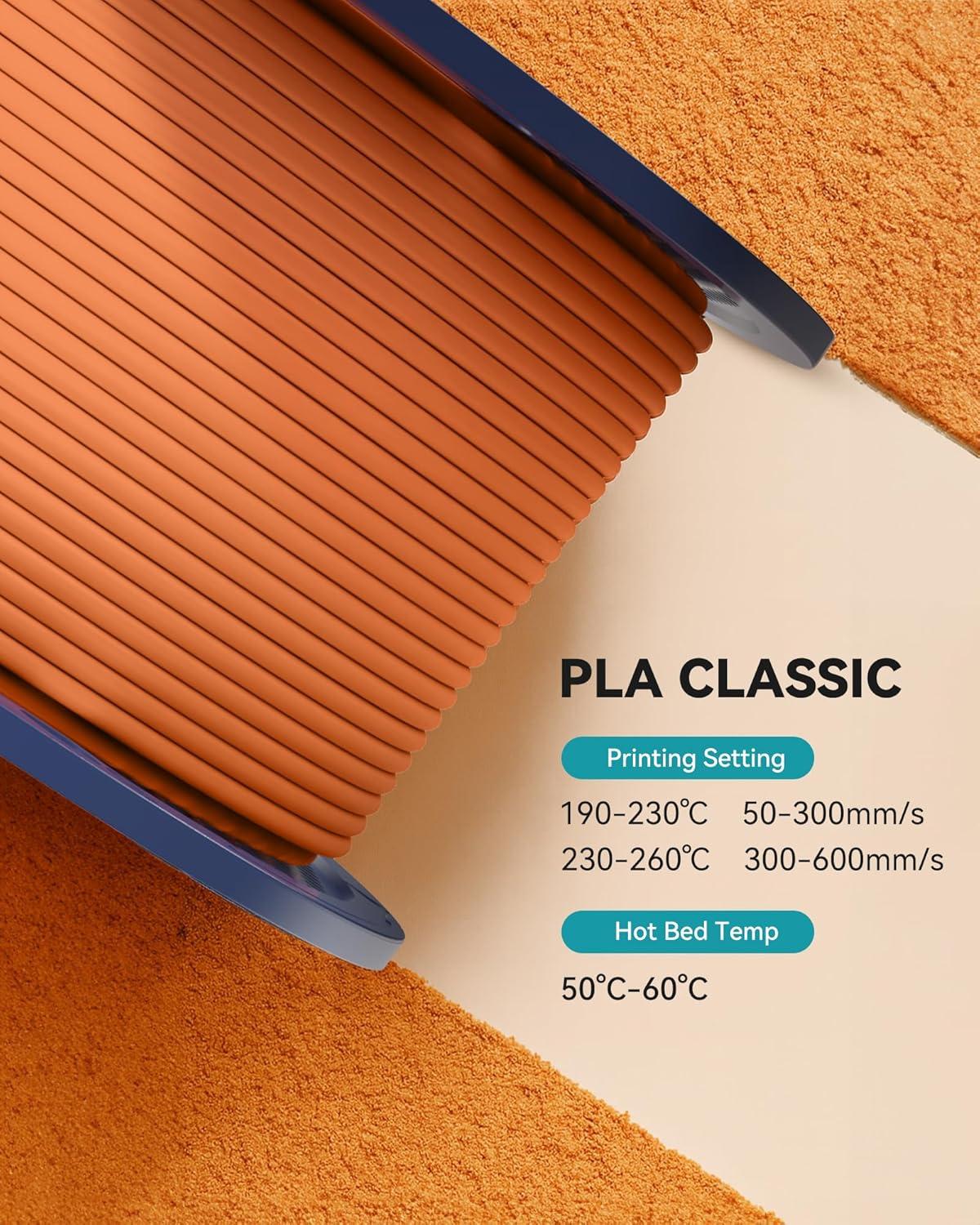 imageSUNLU High Speed PLA Classic 3D Filament 175mm600mms High Toughness PLA FilamentMatte Texture NoTanglingFit Most FDM Printers Dimensional Accuracy  002mm 1kg SpoolChocolate4kg Sakura Pinksunny Orangelemon Yellowolive Green