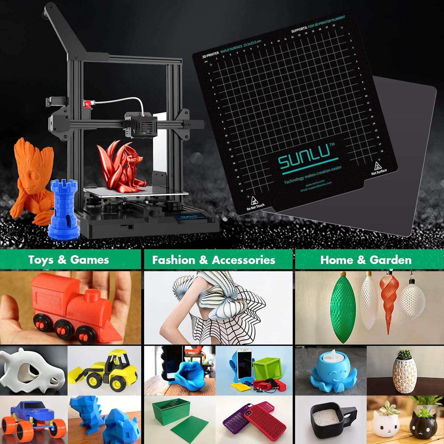 imageSUNLU Magnetic Build Surface Good Adhesion 3pcs Flexible Removable Build Platforms for 3D Printers Ender 3 5 T3 Heated Bed Cover 925x925inchs 235x235mm 2 Coating Surface1 Base Sticker Sheet