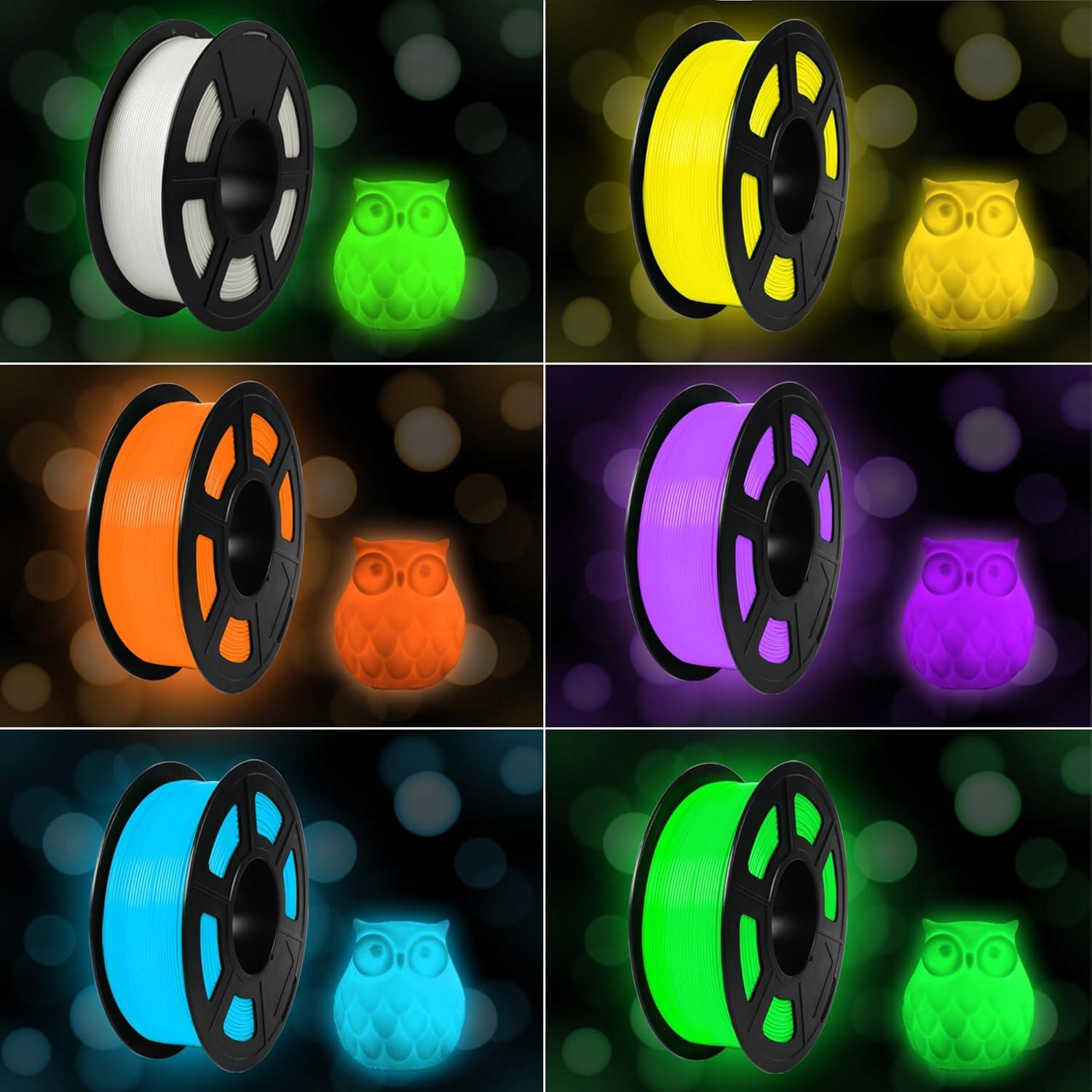 imageSUNLU PETG Filament 175mmStrong 3D Printer FilamentUltraLow StringingExceptional Layer Adhesion ampamp High ToughnessDimensional Accuracy  002 mmFit Most FDM 3D Printers1kg SpoolBlackPetg Glow in the Darkgreen to Glow Green