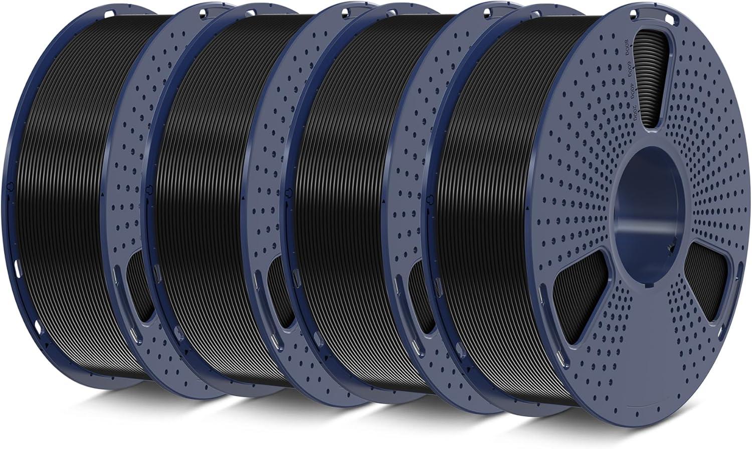 imageSUNLU PETG Filament 175mmStrong 3D Printer FilamentUltraLow StringingExceptional Layer Adhesion ampamp High ToughnessDimensional Accuracy  002 mmFit Most FDM 3D Printers1kg SpoolBlack4000g Blackblackblackblack