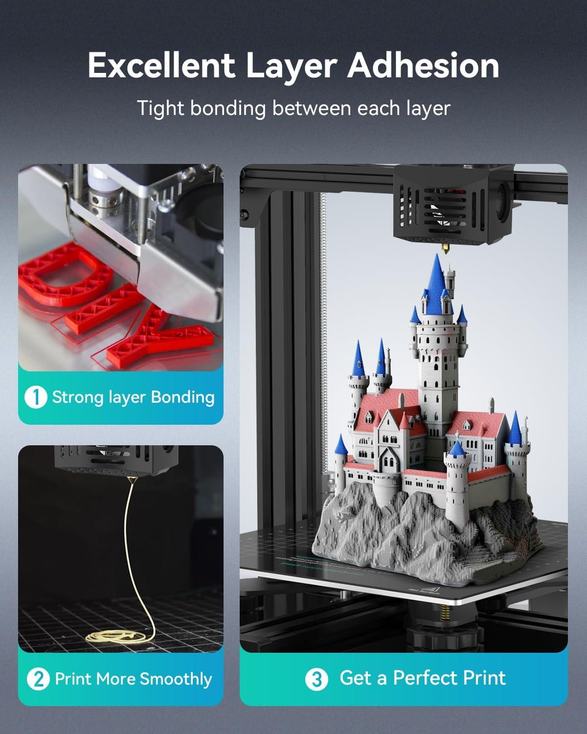 imageSUNLU PETG Filament 175mmStrong 3D Printer FilamentUltraLow StringingExceptional Layer Adhesion ampamp High ToughnessDimensional Accuracy  002 mmFit Most FDM 3D Printers1kg SpoolBlack1kg Cyan