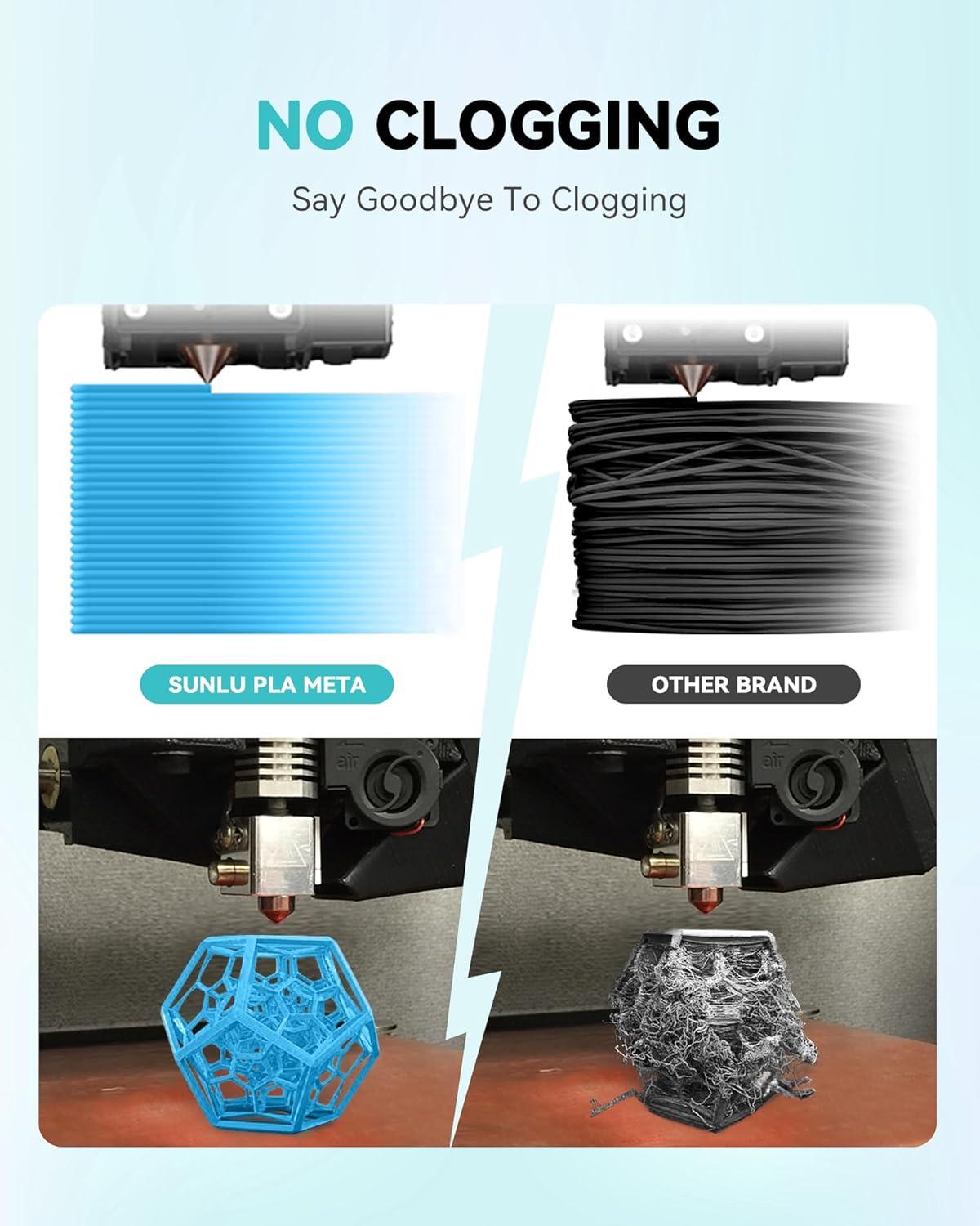 imageSUNLU PLA Filament 175mm Black 5KG Neatly Wound PLA Meta 3D Printing Filament Tougher and Fast Printing Dimensional Accuracy  002 mm 5KG Spool11lbs Fits for Most FDM 3D PrintersPla Meta Bundle 10kg