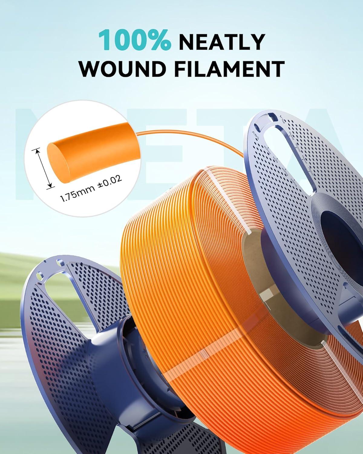 imageSUNLU PLA Filament 175mm Black 5KG Neatly Wound PLA Meta 3D Printing Filament Tougher and Fast Printing Dimensional Accuracy  002 mm 5KG Spool11lbs Fits for Most FDM 3D Printers1kg Ice Blue