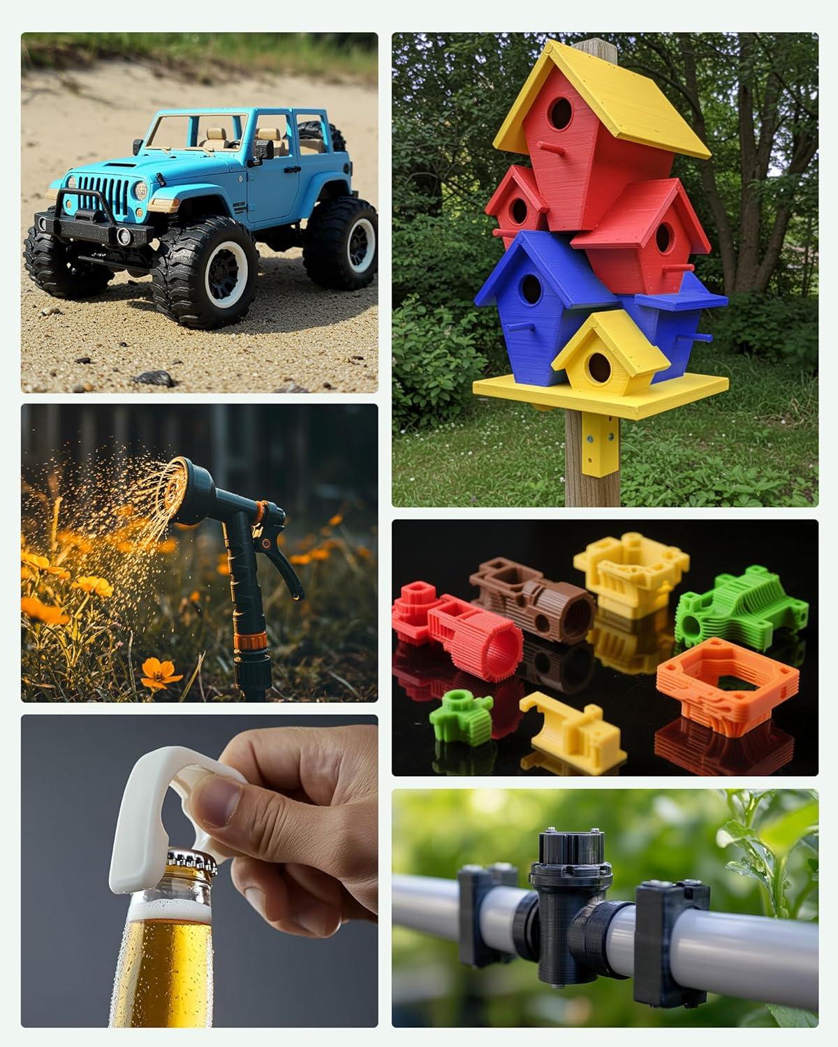 imageSUNLU Refill PETG Filament 175mm PETG Refill 3D Printer Filament Suitable for Bambu Lab Filament and SUNLU Reusable spools 1kg per Spool 4 Pack 4 Colors CMYKWhiteMagentaYellowCyan05kg4 Whitewhitewhitewhite