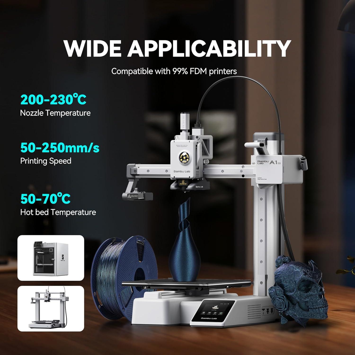 imageSUNLU Silk PLA Filament 175mm Neatly Wound Shiny PLA 3D Printer Filament Dimensional Accuracy  002mm Fit Most 3D Printers Good Vacuum Packaging 1kg Spool22lbs 330 Meters Silky SilverStars Flowinggalaxy Black