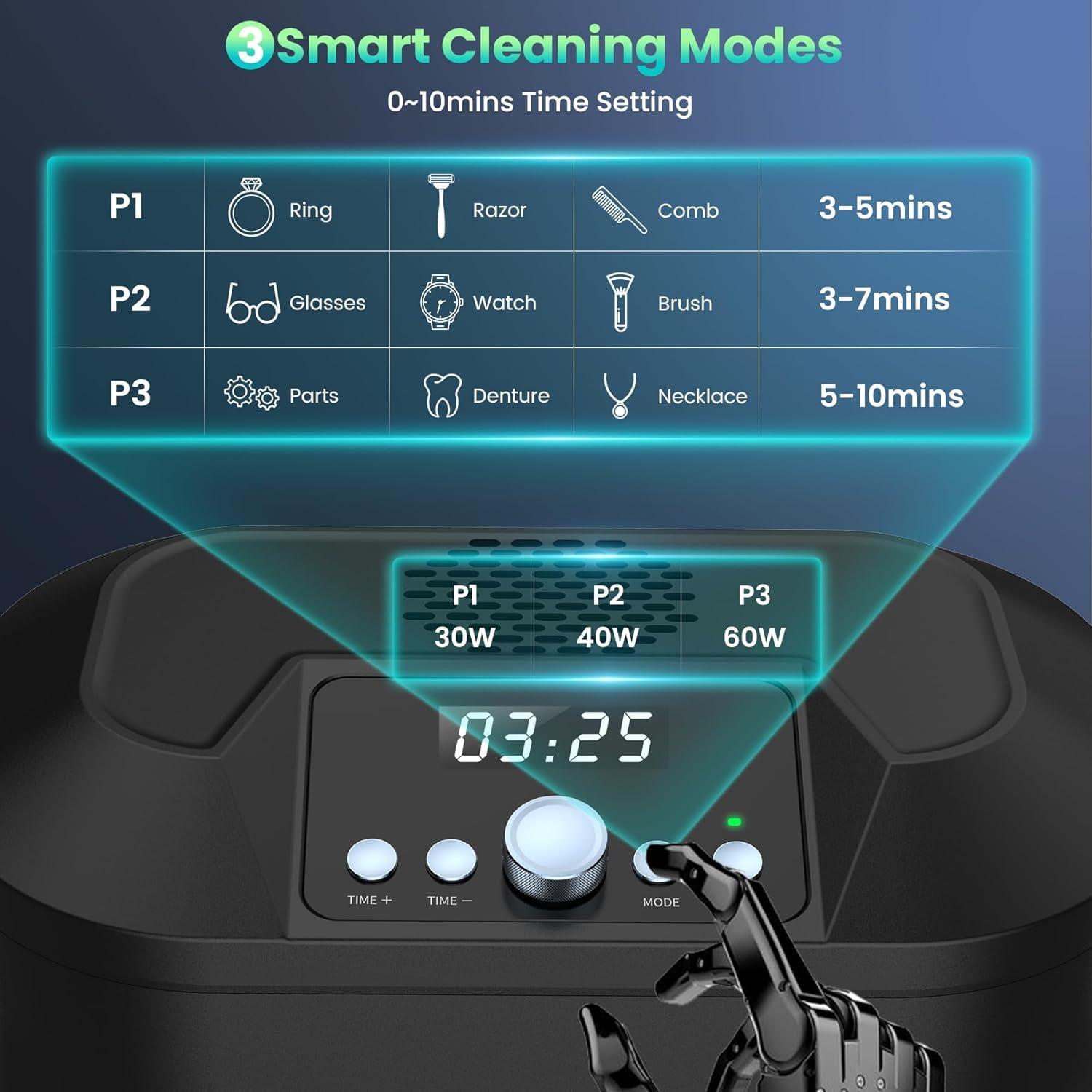imageSUNLU Ultrasonic Jewelry Cleaner 2700ML Ultrasonic Cleaning Machine with Digital Timer Professional 46000Hz Cleaner for Glasses Denture Watches ampamp 3D Resin Large Volume for Deep Cleaning