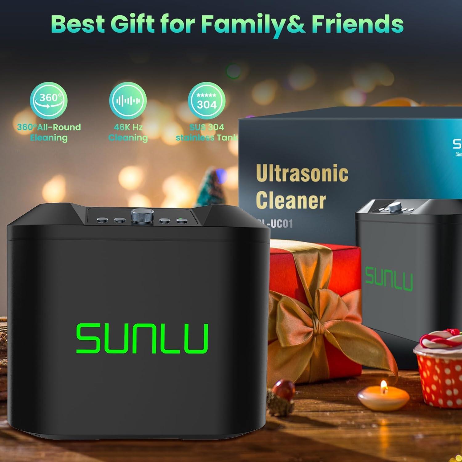 imageSUNLU Ultrasonic Jewelry Cleaner 2700ML Ultrasonic Cleaning Machine with Digital Timer Professional 46000Hz Cleaner for Glasses Denture Watches ampamp 3D Resin Large Volume for Deep Cleaning