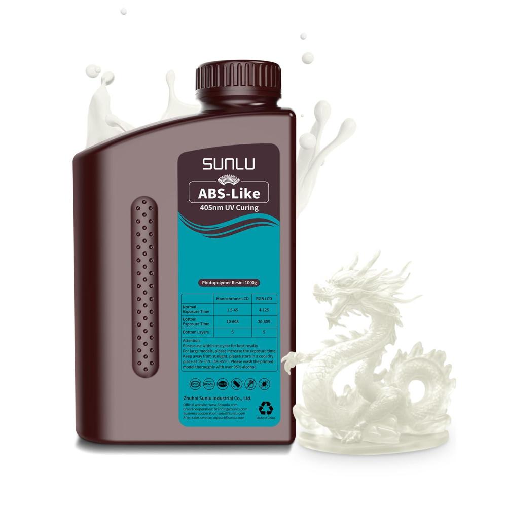 imageSUNLU 3000G ABS Like Resin for 3D Printer 405nm UV Curing Photopolymer Rapid 3D Resin for 2K 4K 6K 8K LCDDLPSLA 3D Printers NonBrittle ampamp High Precision ampamp Low Shrinkage 3KG Dark Grey1kg Clear