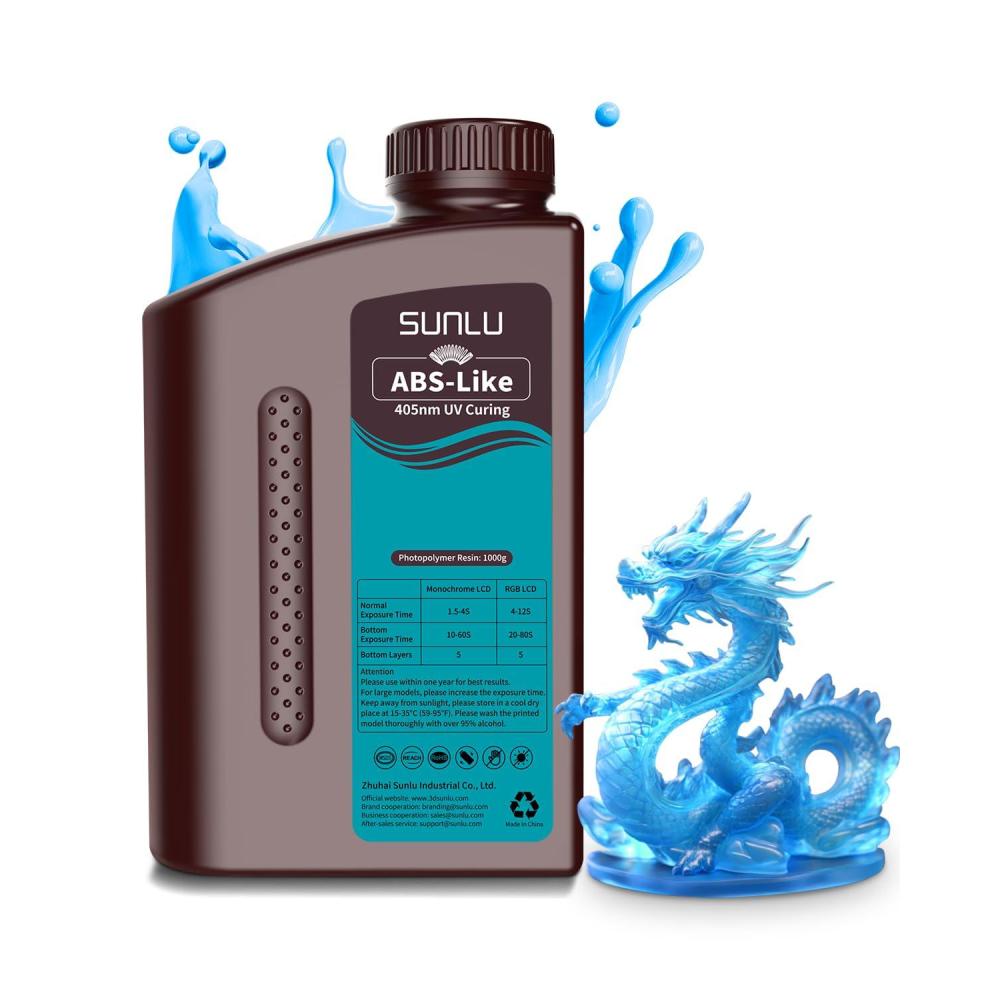imageSUNLU 3000G ABS Like Resin for 3D Printer 405nm UV Curing Photopolymer Rapid 3D Resin for 2K 4K 6K 8K LCDDLPSLA 3D Printers NonBrittle ampamp High Precision ampamp Low Shrinkage 3KG Dark Grey1kg Clear Blue