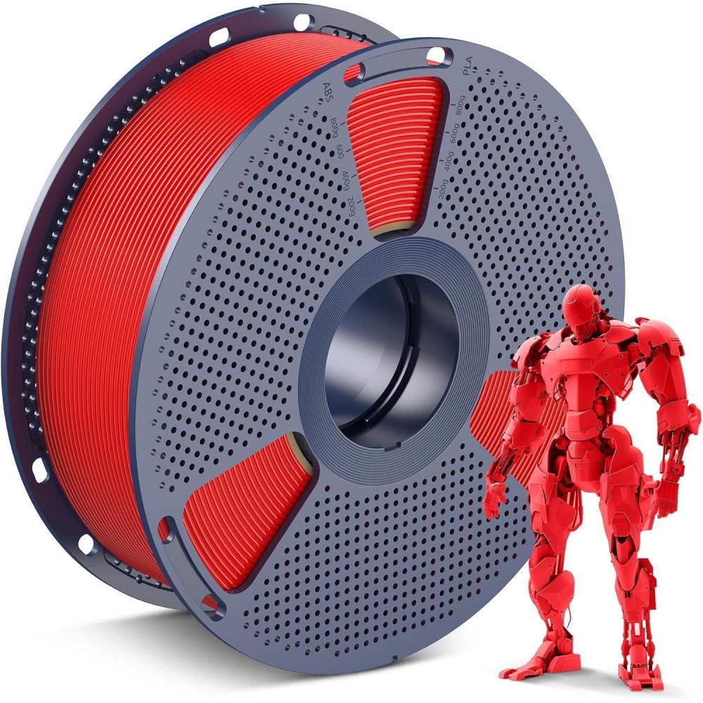 imageSUNLU 3D Printer Filament 10kg Bundle Neatly Wound PLA Filament 175mm 002mm 1kg per Spool 10 Packs BlackWhiteGreyRedOlive GreenYellowBlue GreyWoodSilverTransparent1kg Pla Red