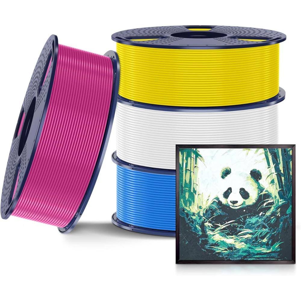 imageSUNLU 3D Printer Filament 10kg Bundle Neatly Wound PLA Filament 175mm 002mm 1kg per Spool 10 Packs BlackWhiteGreyRedOlive GreenYellowBlue GreyWoodSilverTransparentCmyk Pla Whitecyanmagentayellow