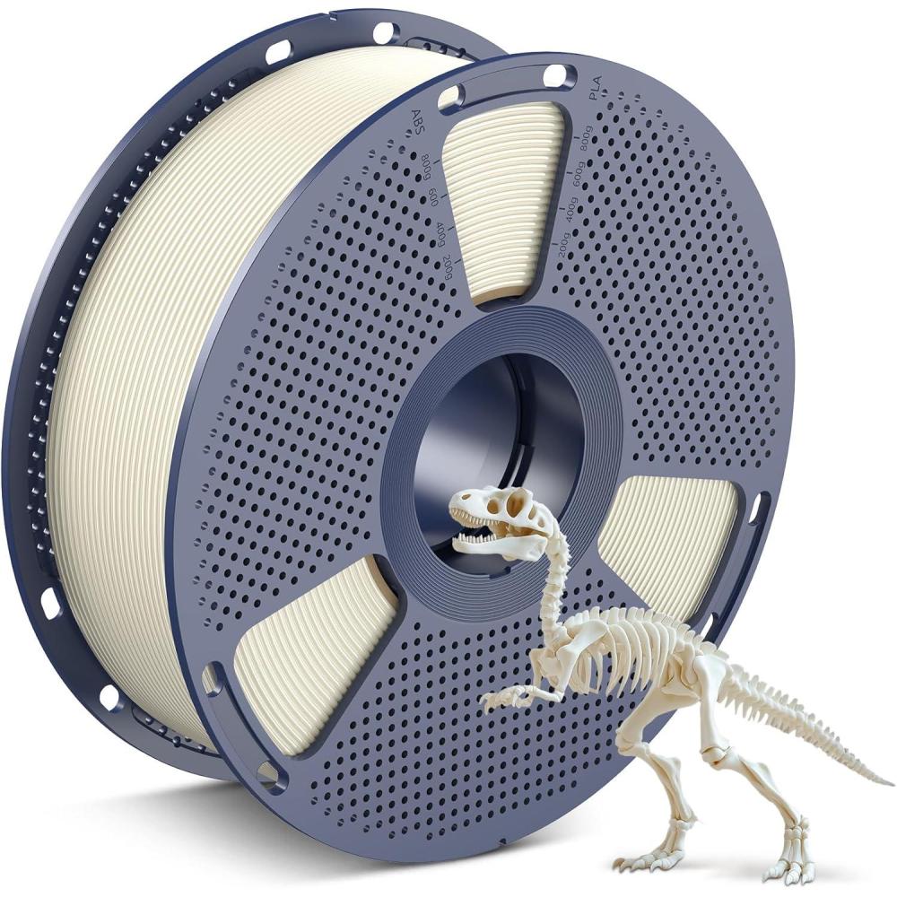 imageSUNLU 3D Printer Filament 10kg Bundle Neatly Wound PLA Filament 175mm 002mm 1kg per Spool 10 Packs BlackWhiteGreyRedOlive GreenYellowBlue GreyWoodSilverTransparent1000gpla Bone White