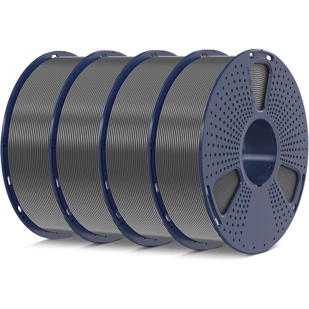 imageSUNLU 3D Printer Filament 10kg Bundle Neatly Wound PLA Filament 175mm 002mm 1kg per Spool 10 Packs BlackWhiteGreyRedOlive GreenYellowBlue GreyWoodSilverTransparent4000g Pla Greygreygreygrey