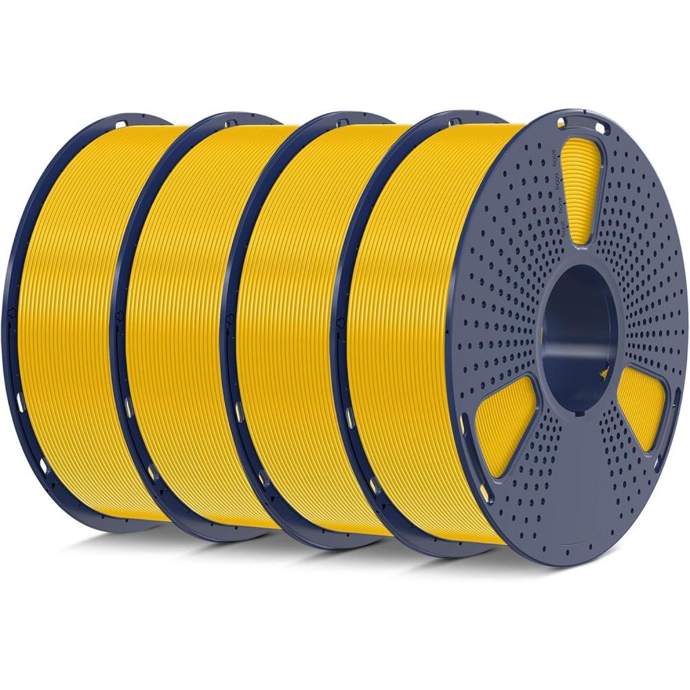 imageSUNLU 3D Printer Filament 10kg Bundle Neatly Wound PLA Filament 175mm 002mm 1kg per Spool 10 Packs BlackWhiteGreyRedOlive GreenYellowBlue GreyWoodSilverTransparent4000gpla Yellowyellowyellowyellow