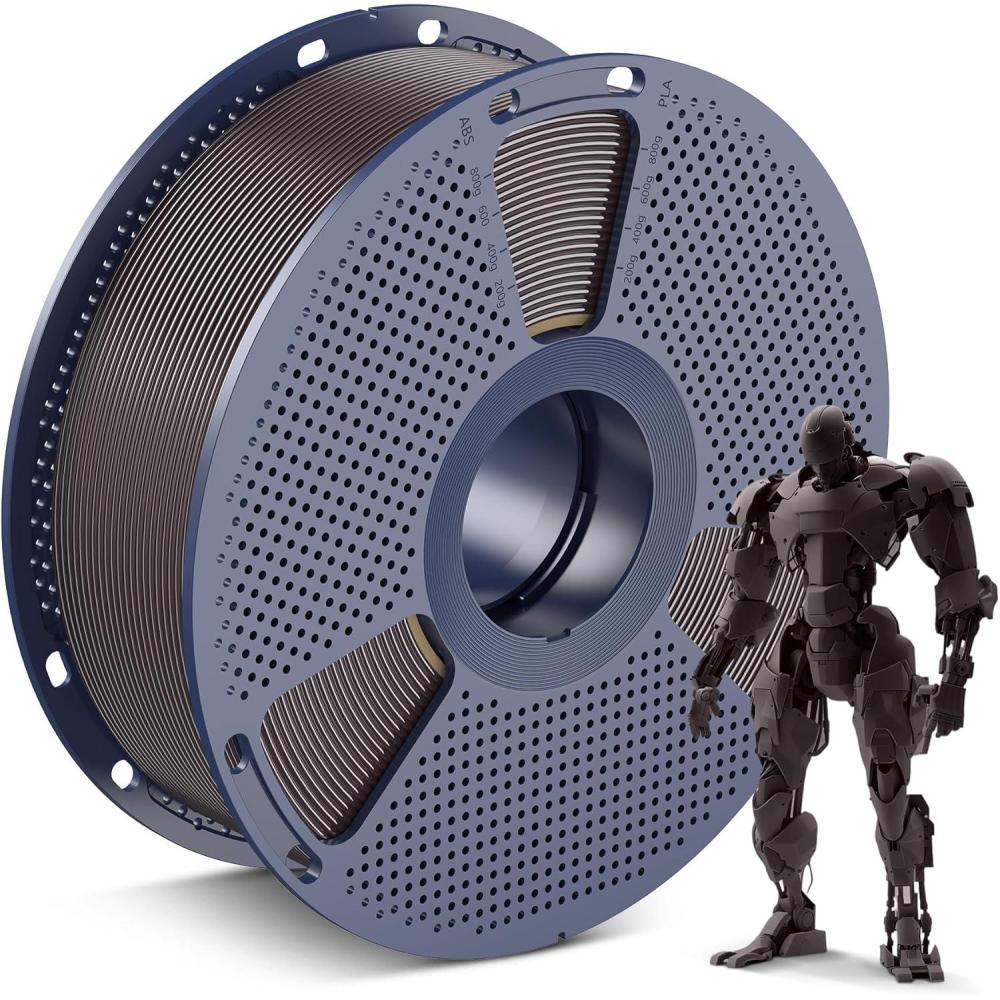 imageSUNLU 3D Printer Filament 10kg Bundle Neatly Wound PLA Filament 175mm 002mm 1kg per Spool 10 Packs BlackWhiteGreyRedOlive GreenYellowBlue GreyWoodSilverTransparent1000g Pla Chestnut Black