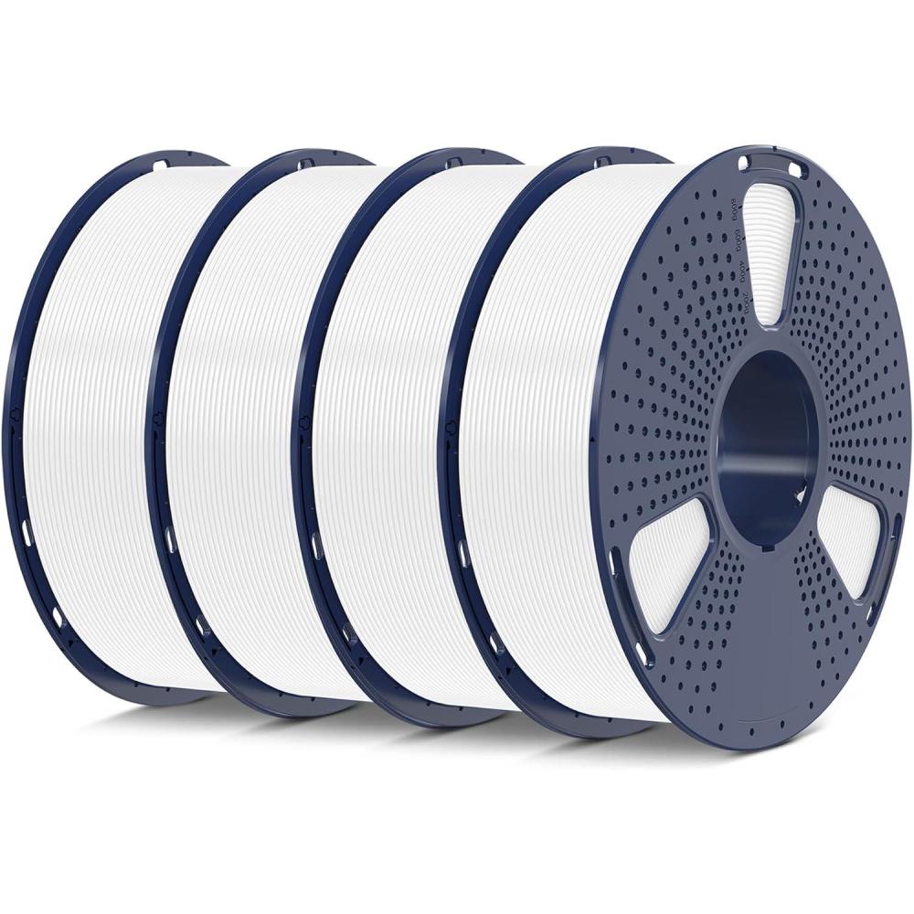 imageSUNLU 3D Printer Filament 10kg Bundle Neatly Wound PLA Filament 175mm 002mm 1kg per Spool 10 Packs BlackWhiteGreyRedOlive GreenYellowBlue GreyWoodSilverTransparent4000g Pla Whitewhitewhitewhite