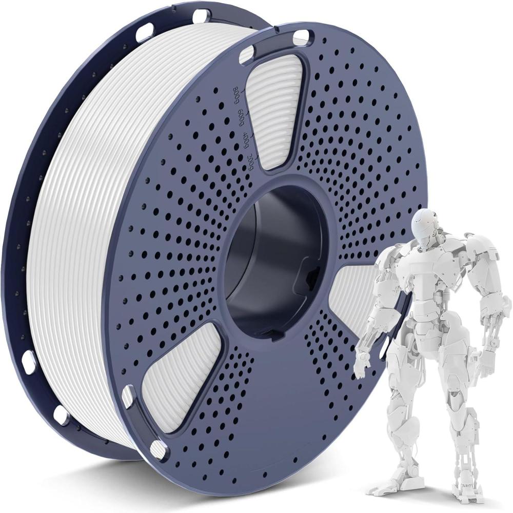 imageSUNLU 3D Printer Filament 10kg Bundle Neatly Wound PLA Filament 175mm 002mm 1kg per Spool 10 Packs BlackWhiteGreyRedOlive GreenYellowBlue GreyWoodSilverTransparent1000g Pla White