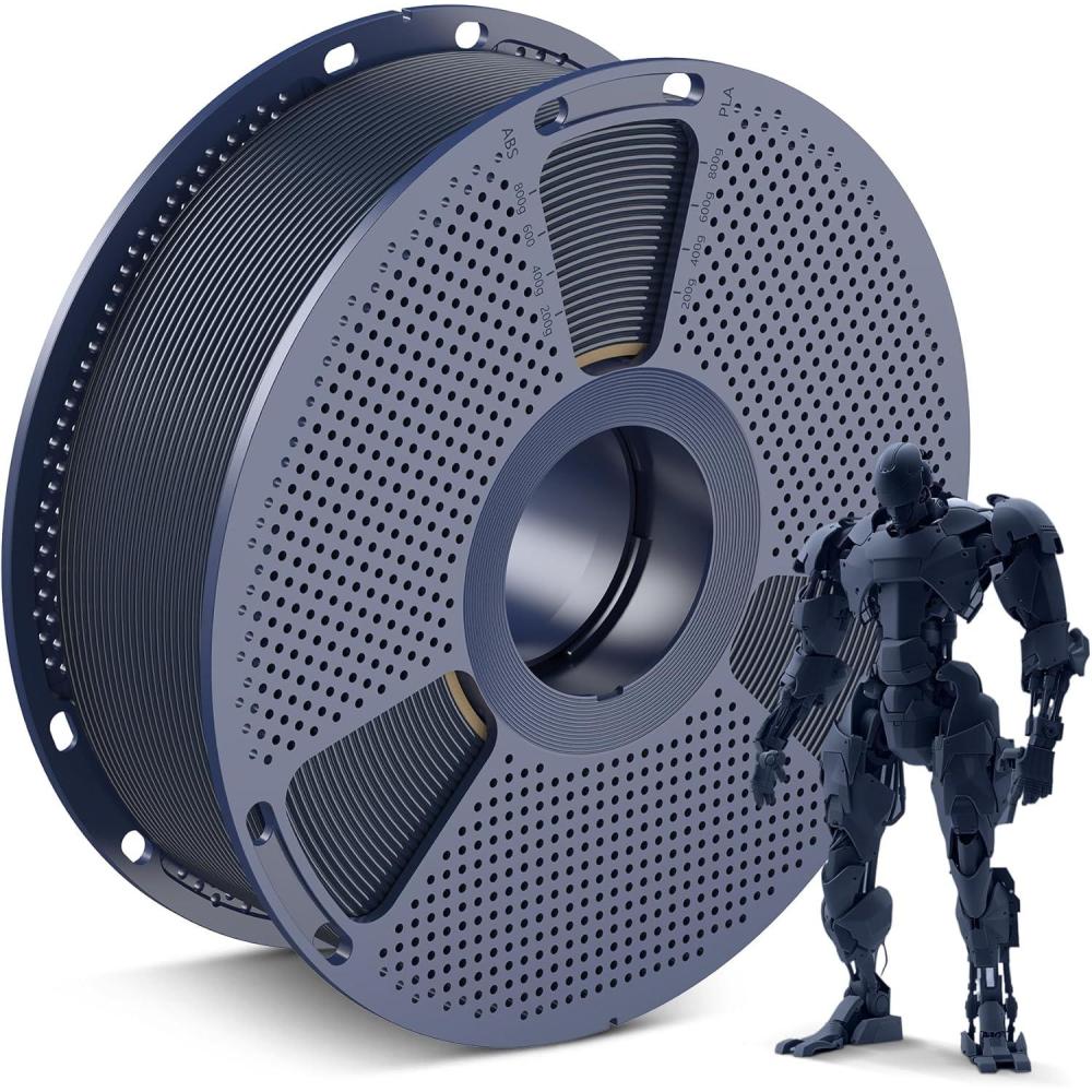 imageSUNLU 3D Printer Filament 10kg Bundle Neatly Wound PLA Filament 175mm 002mm 1kg per Spool 10 Packs BlackWhiteGreyRedOlive GreenYellowBlue GreyWoodSilverTransparent1000g Pla Dark Night Black