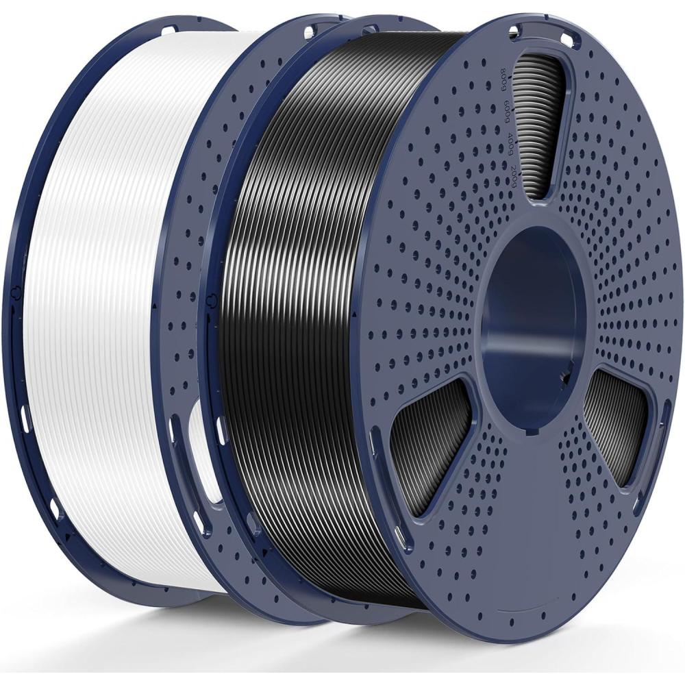 imageSUNLU 3D Printer Filament Bundle PLA Silk Rainbow Filament Multicolor Fast Color Change Each 8 Meters Individually Vacuum Packed 250g Spool 8 Rolls 2kg Total 6 Silk RainbowLight GoldSilver1kg2 Blackwhite