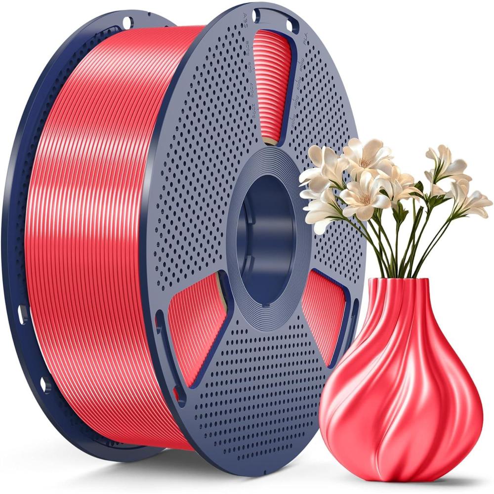imageSUNLU 3D Printer Filament Bundle PLA Silk Rainbow Filament Multicolor Fast Color Change Each 8 Meters Individually Vacuum Packed 250g Spool 8 Rolls 2kg Total 6 Silk RainbowLight GoldSilver1kg Pla Silk Watermelon Red