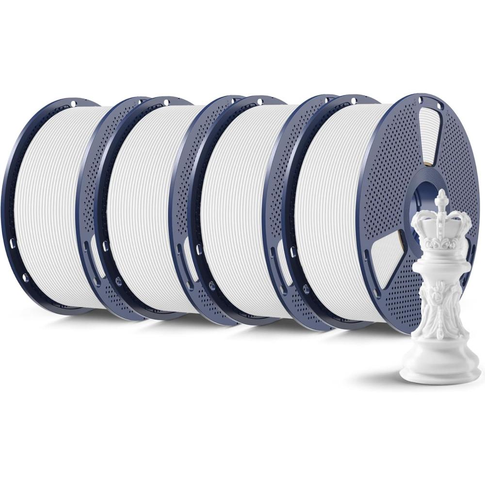 imageSUNLU 4KG High Speed Matte PLA Filament Smooth PLA Matte 3D Printer Filament Bundle Up to 600mms Fast Filament Fits Most FDM 3D Printers 1KG Reusable Spool 4 Packs Matte Black4