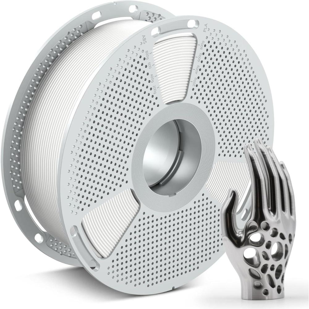 imageSUNLU 500G PA12CF 3D Filament 175mm Carbon Fiber Nylon Filament Excellent Wear ampamp Oil Resistance HeatResistant Spool Engineering Filament Dimensional Accuracy 002mm 05KG Spool Black1kg Pcabs White