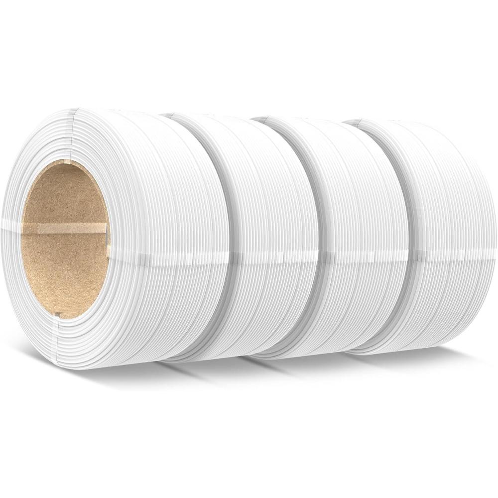 imageSUNLU 500g PLA Refill Filament 175mm Refill PLA 3D Printer Filament Suitable for Bambu Lab Filament and SUNLU Reusable spools Dimensional Accuracy  002 mm 05kg per Spool 4 Pcs 4 White05kg4 Whitewhitewhitewhite