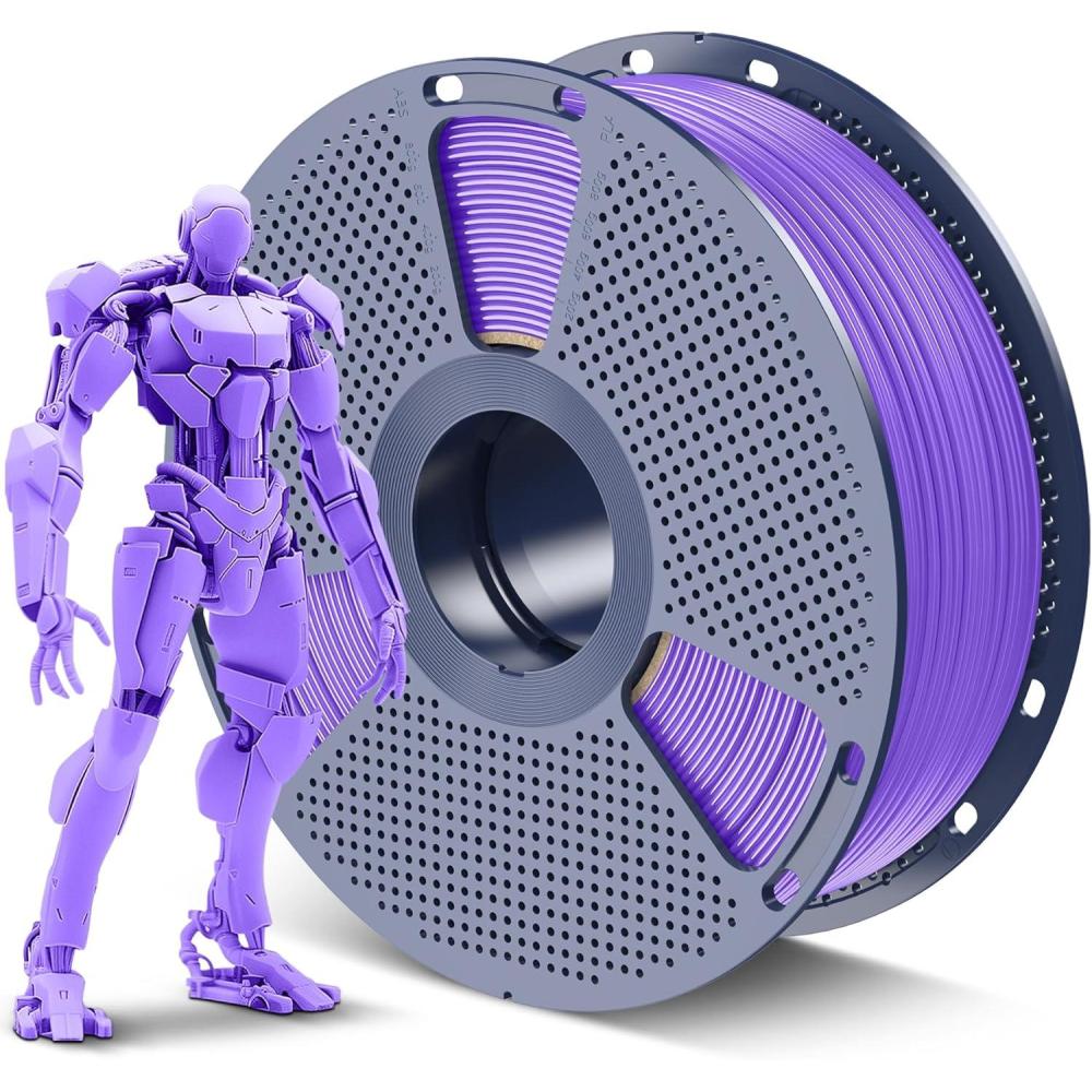 imageSUNLU ABS Filament 175mm 3D Printer Filament Highly Resistant Durable Heat Resistance Excellent Toughness Compatible with 99 FDM 3D Printers 1kg Spool 22lbs Black1kg Abs Purple
