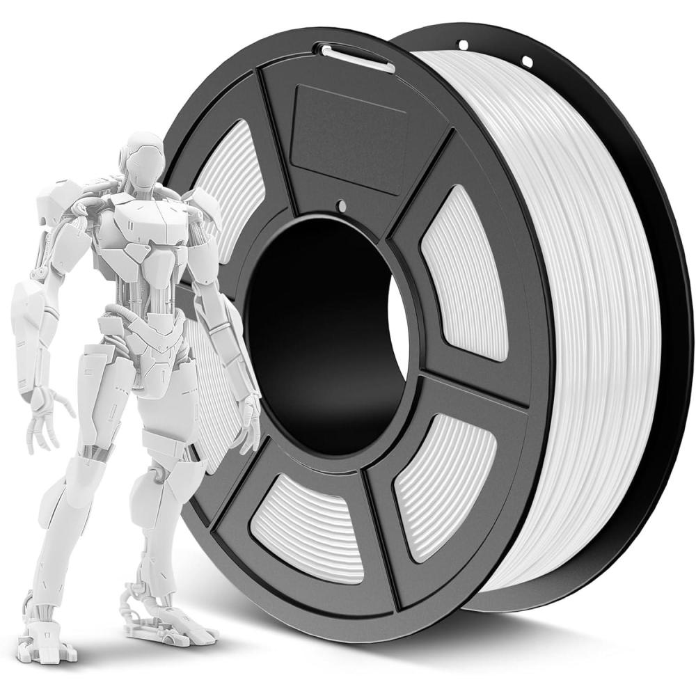 imageSUNLU ABS Filament 175mm 3D Printer Filament Highly Resistant Durable Heat Resistance Excellent Toughness Compatible with 99 FDM 3D Printers 1kg Spool 22lbs Black1000g Abs White