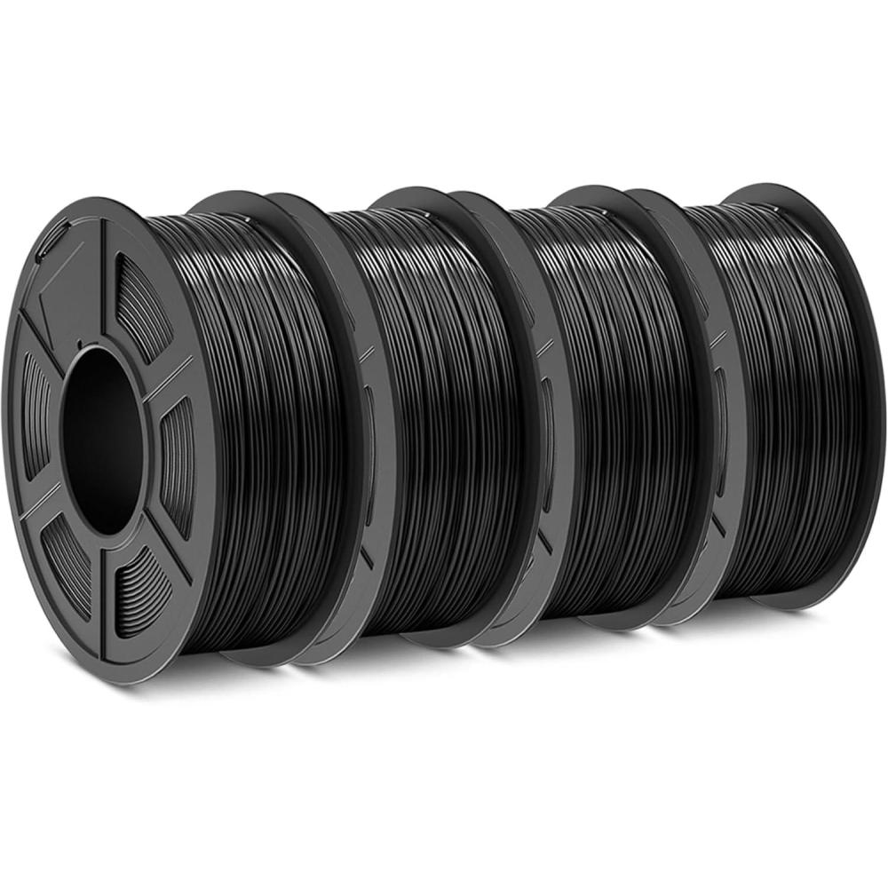 imageSUNLU ABS Filament 175mm 3D Printer Filament Highly Resistant Durable Heat Resistance Excellent Toughness Compatible with 99 FDM 3D Printers 1kg Spool 22lbs Black4000g Abs Blackblackblackblack