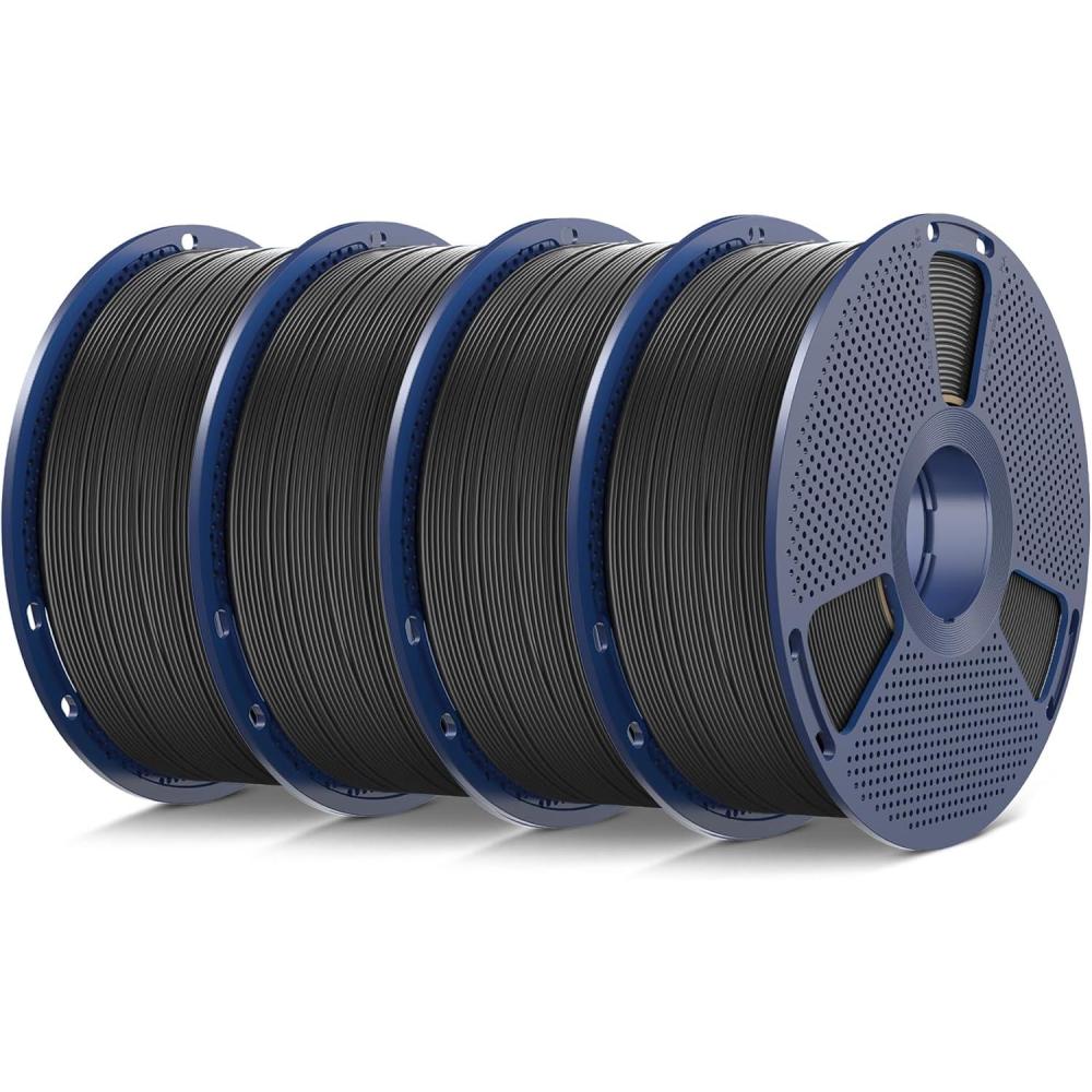 imageSUNLU ASA Filament 175mm UVRainHeat Resistant Tough 3D Printer Filament Great for Printing Outdoor Functional Mechanical Parts 1kg Spool 22lbs BlackBundle 4000g Asa Blackblackblackblack