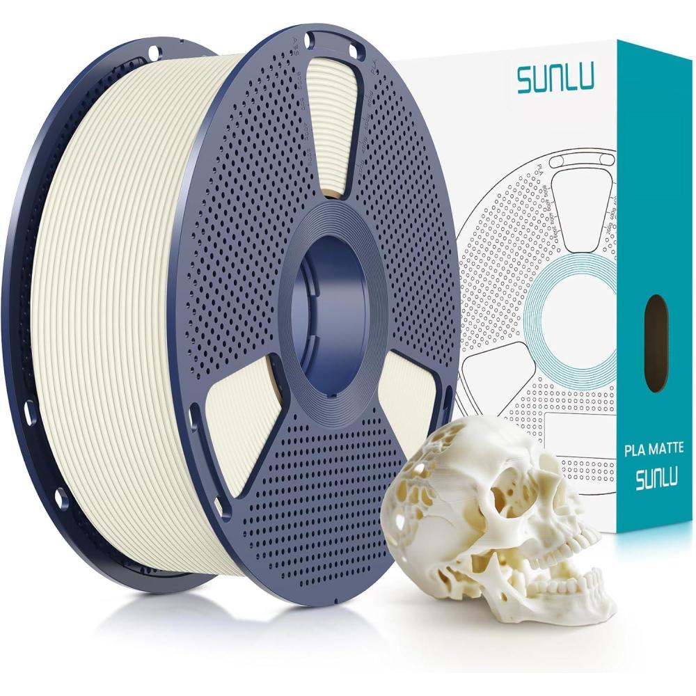 imageSUNLU Dual Color Matte PLA Filament 175mm Matte 3D Printer PLA Filament PLA Filament 1kg Spool 22lbs Dimensional Accuracy  002mm Orange Red1000gpla Bone White