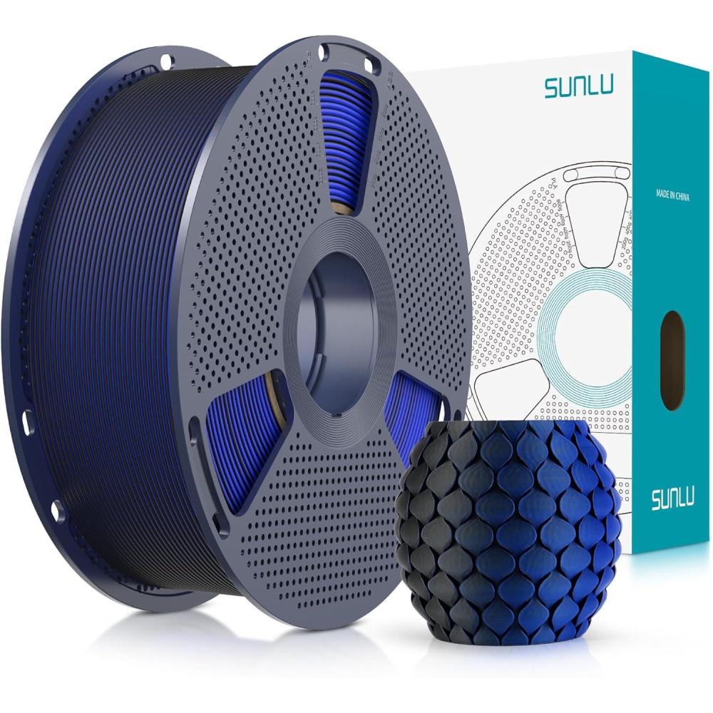 imageSUNLU Dual Color Matte PLA Filament 175mm Matte 3D Printer PLA Filament PLA Filament 1kg Spool 22lbs Dimensional Accuracy  002mm Orange Red1kg Pla Matte Dual Black Blue