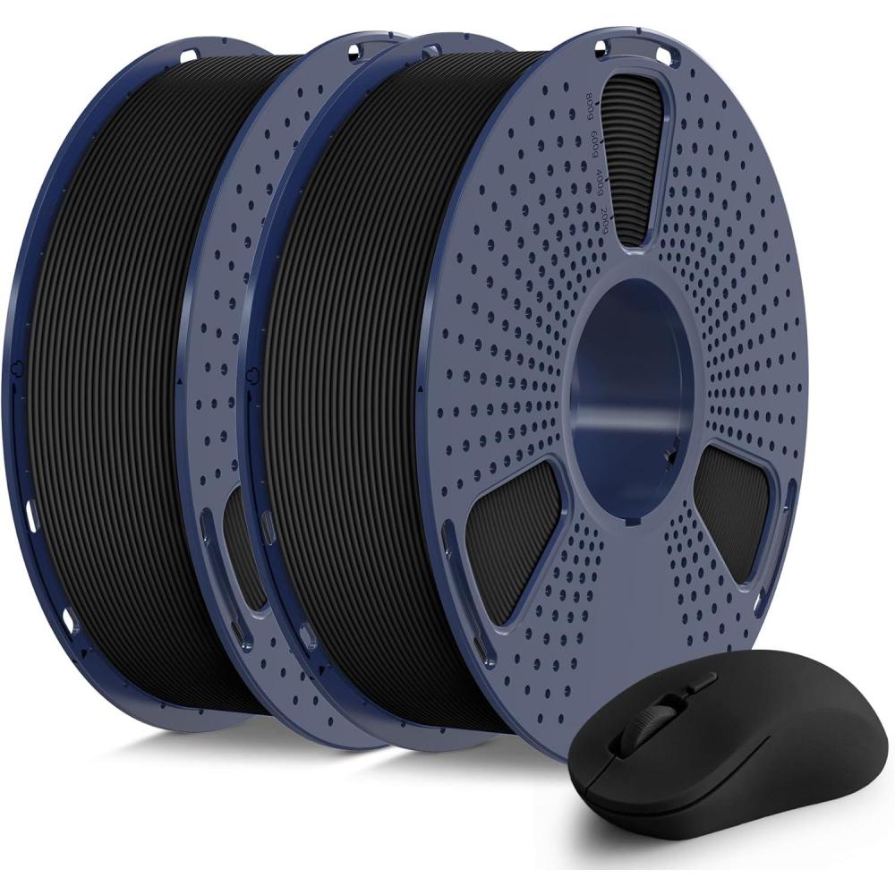 imageSUNLU Dual Color Matte PLA Filament 175mm Matte 3D Printer PLA Filament PLA Filament 1kg Spool 22lbs Dimensional Accuracy  002mm Orange Red2000g Pla Blackblack