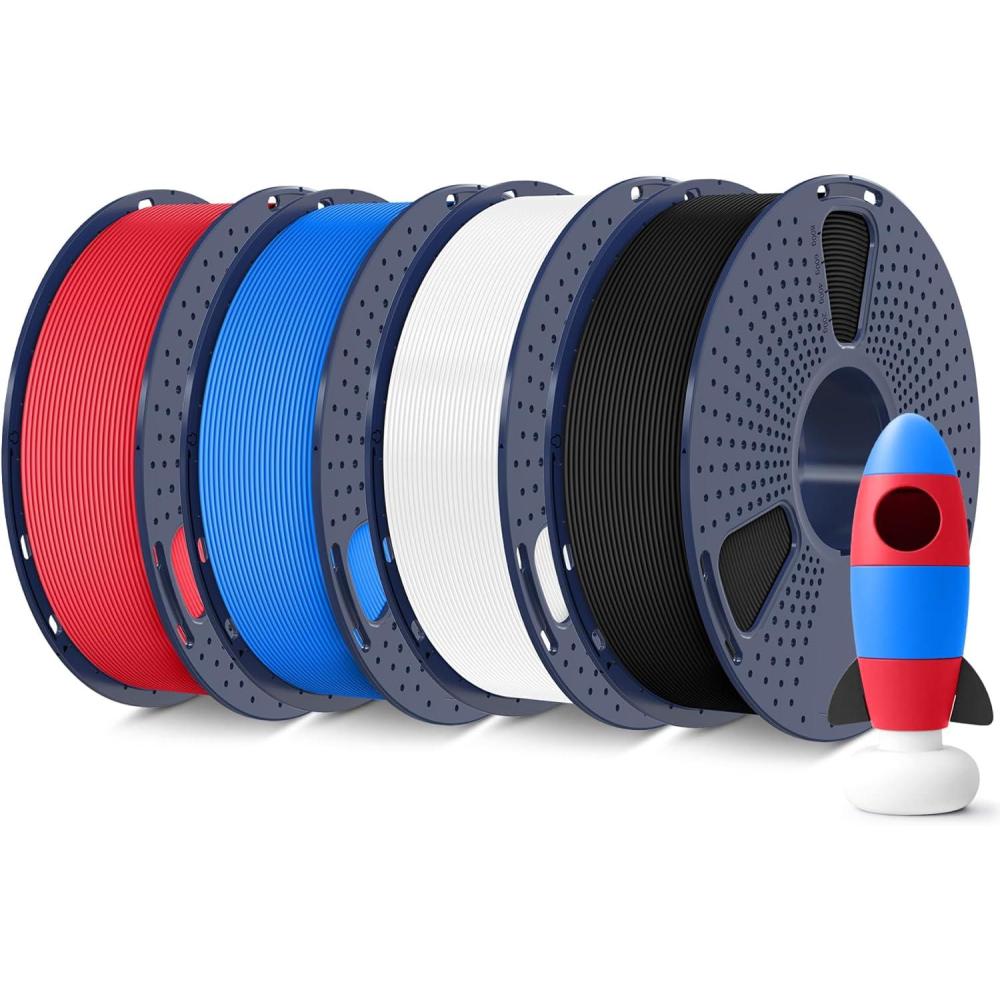imageSUNLU Dual Color Matte PLA Filament 175mm Matte 3D Printer PLA Filament PLA Filament 1kg Spool 22lbs Dimensional Accuracy  002mm Orange Red4kg Pla Blackwhitebluered