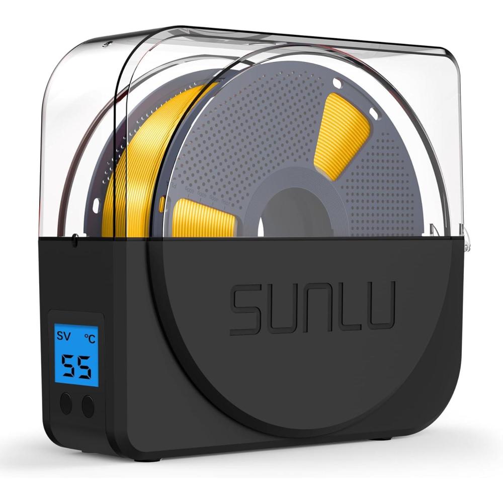 imageSUNLU Filament Dryer Box for 3D Printer Filament S1 Plus Filament Dehydrator with Fan Design Filament Storage can Keep 175 285 300mm PLA PETG ABS Filament Dry During 3D Printing BlackBlack