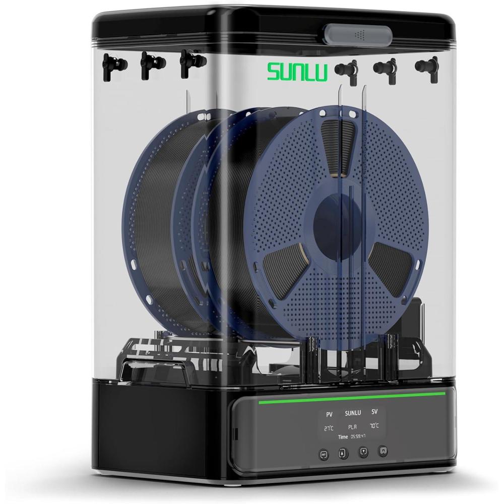 imageSUNLU Filament Dryer SP2 and Filament Storage Box 70 Max Temperature for 3D Printing Filament Drying and Sealing with Heat Control Compatible with 175mm285mm PLA PETG TPU ABS PA PCFilament Dryer SP2  Dryer Base  Storage Box