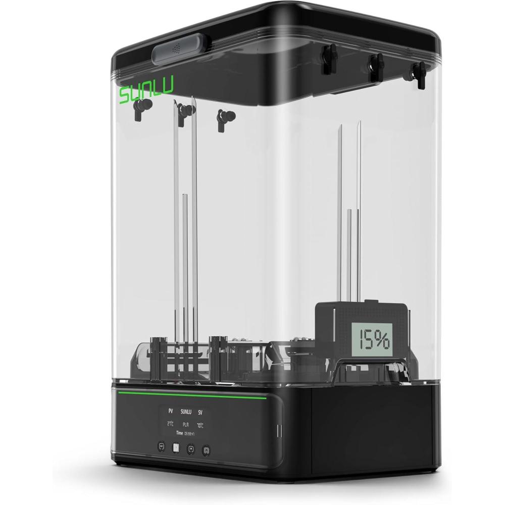 imageSUNLU Filament Storage Box with 2 Pack PLA20 Filaments for 3D Printer Filament Sealing and Protection Filament Container and Holder Compatible with 175mm285mm PLA PETG TPU ABS PA NylonFilament Dryer Sp2  Dryer Base  Filament Box