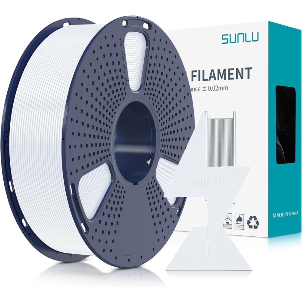 imageSUNLU High Speed 175mm PLA Filament 1KG Red 30600mms Print Range 1KG1000g White