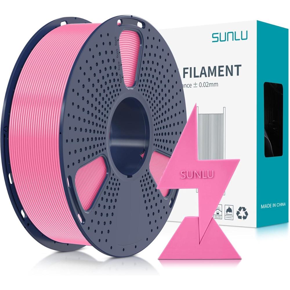 imageSUNLU High Speed 175mm PLA Filament 1KG Red 30600mms Print Range 1KG1kg Pink