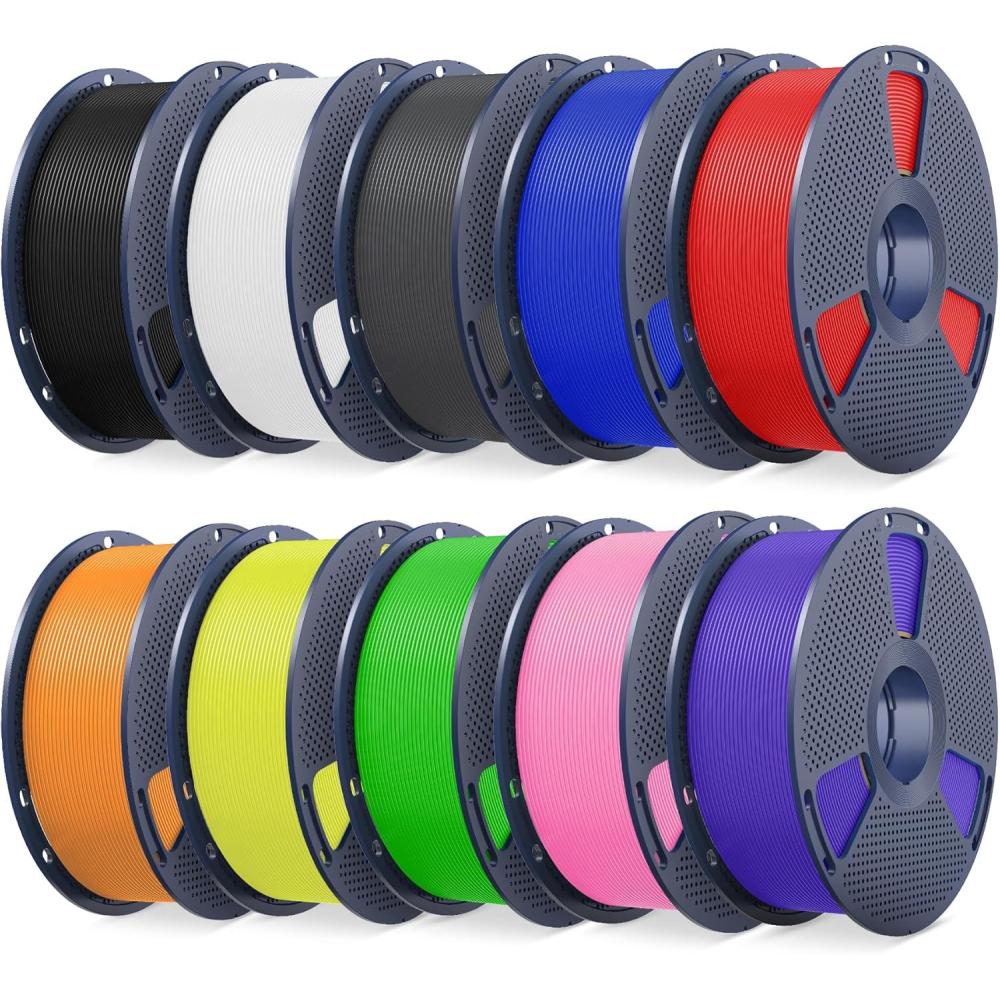 imageSUNLU High Speed 175mm PLA Filament 1KG Red 30600mms Print Range 1KGBlackwhitegreypinkredorangeyellowgreenbluelavender Purple