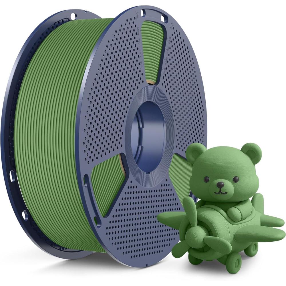 imageSUNLU High Speed Matte PLA Filament Up to 600mms Fast 3D Printer Filament Smooth Matte PLA Filament Fits Most FDM 3D Printers 1KG Reusable Spool Matte Sunny Orange1kg Matte Olive Green