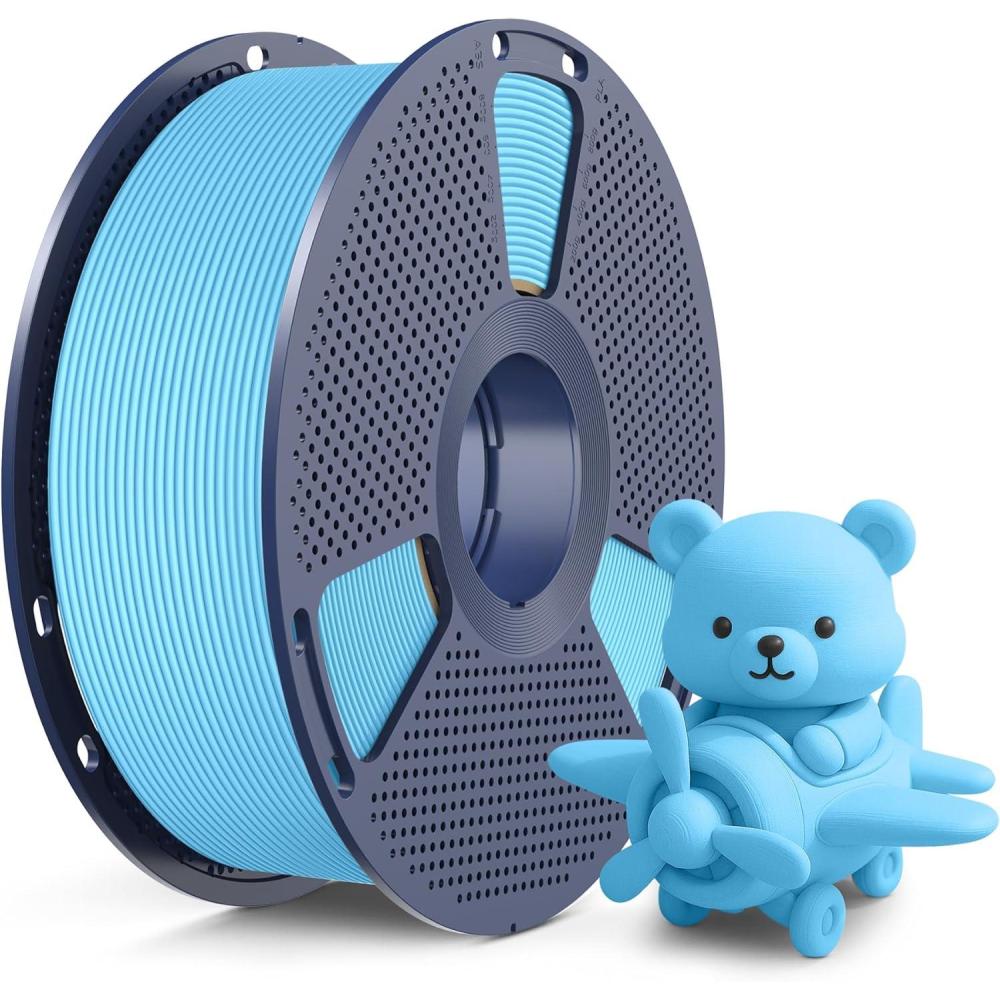 imageSUNLU High Speed Matte PLA Filament Up to 600mms Fast 3D Printer Filament Smooth Matte PLA Filament Fits Most FDM 3D Printers 1KG Reusable Spool Matte Sunny Orange1kg Matte Sky Blue