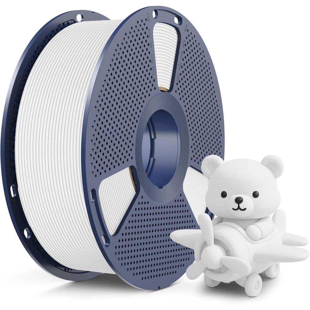 imageSUNLU High Speed Matte PLA Filament Up to 600mms Fast 3D Printer Filament Smooth Matte PLA Filament Fits Most FDM 3D Printers 1KG Reusable Spool Matte Sunny Orange1000g Matte White